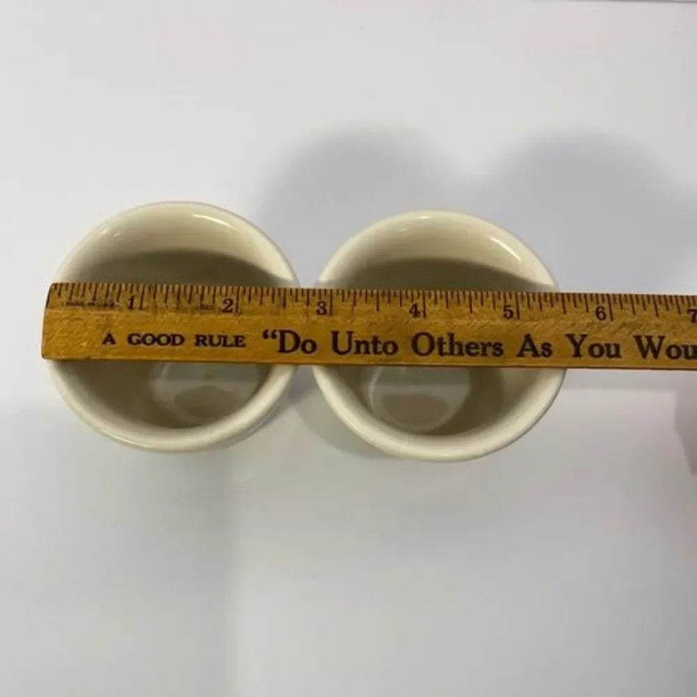 Vintage Longaberger Pottery Traditional Holly Votive Cups #36064